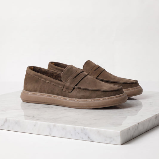 Herren Kunstlederloafer Vintage mit Penny-Riegel | Enno_1