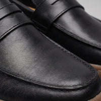 Herren Kunstlederloafer Vintage mit Penny-Riegel | Enno