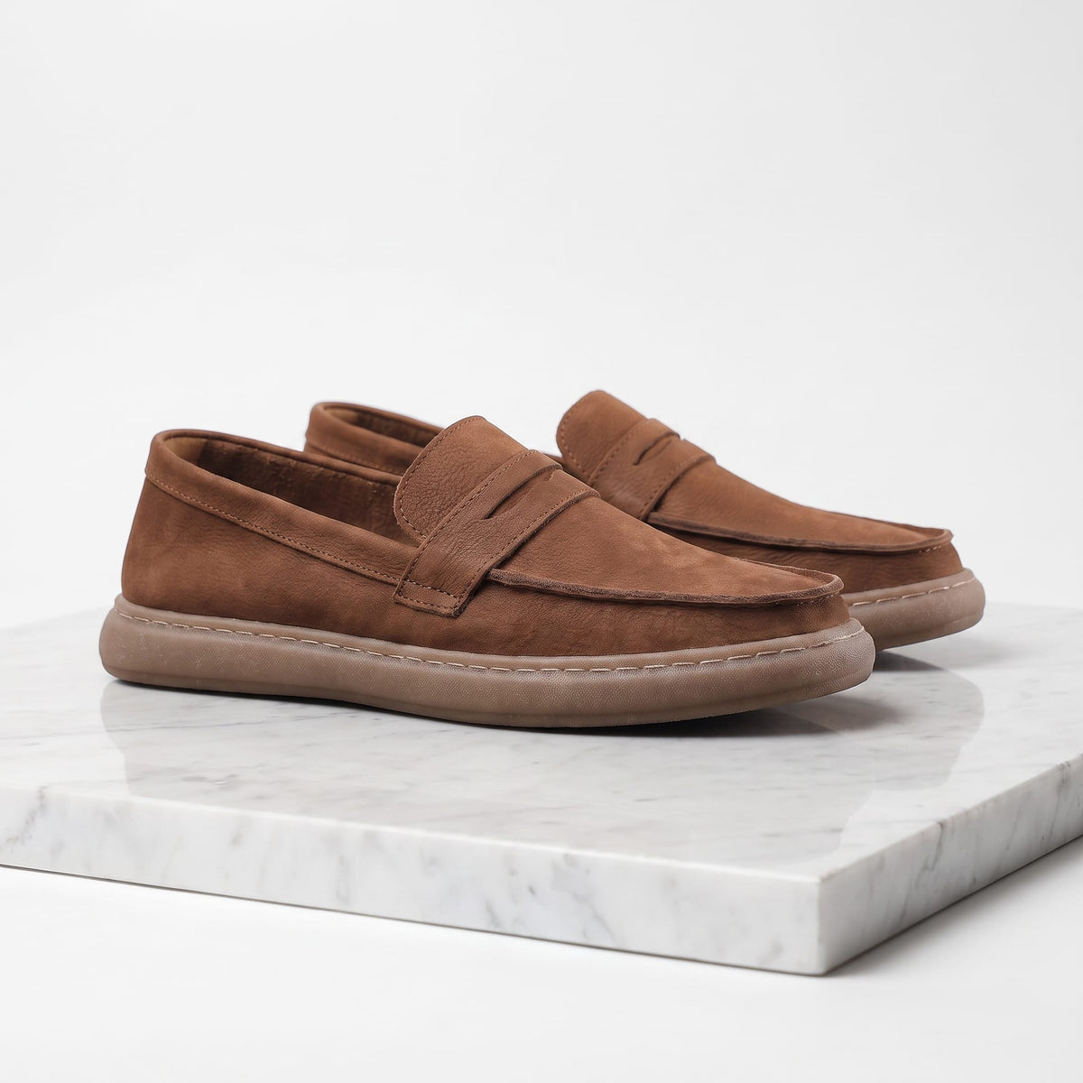 Herren Kunstlederloafer Vintage mit Penny-Riegel | Enno_13