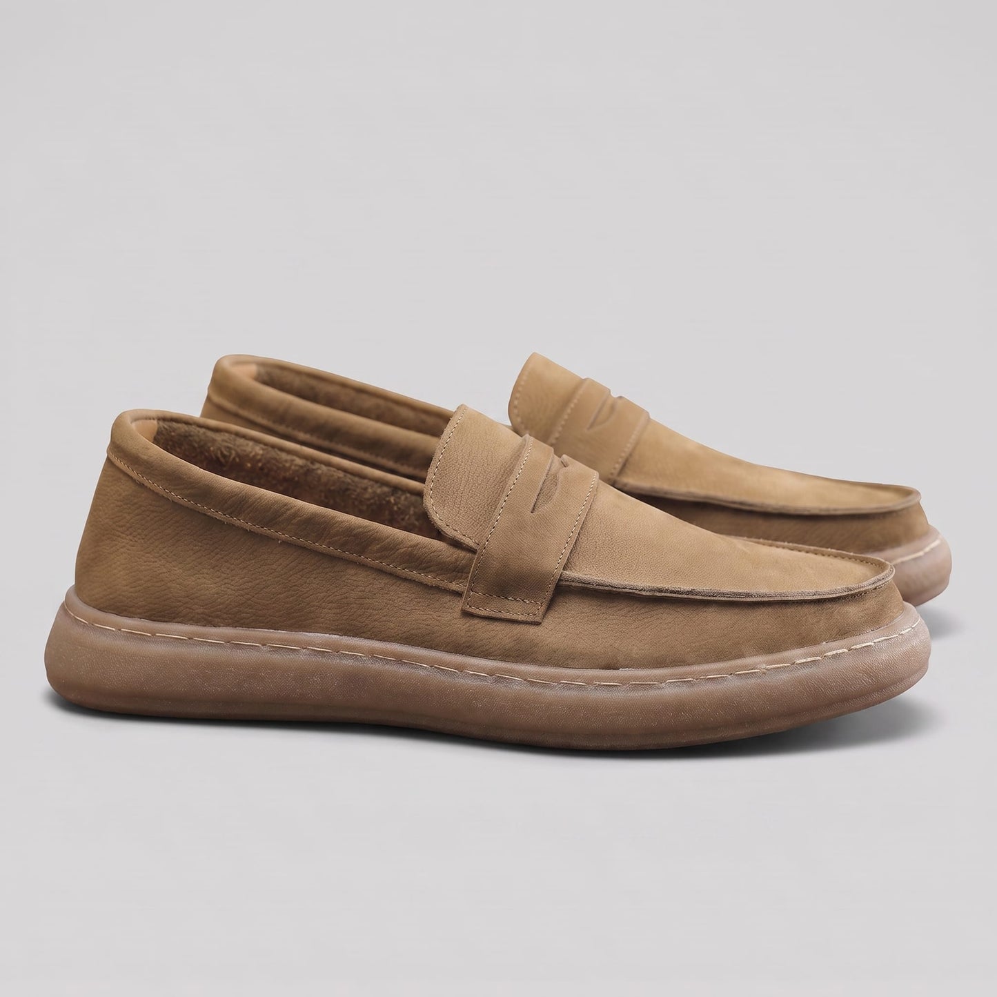 Herren Kunstlederloafer Vintage mit Penny-Riegel | Enno_20