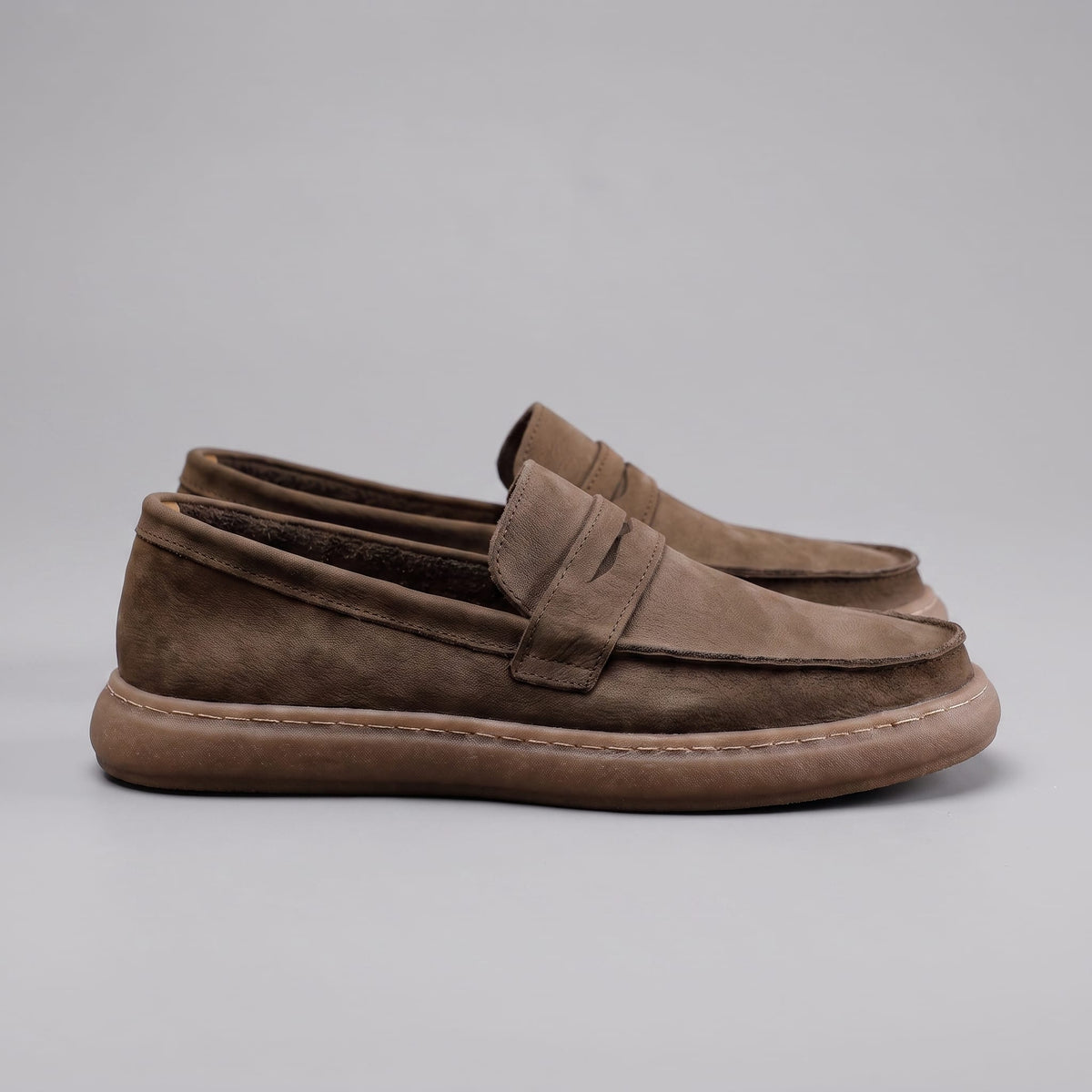 Herren Kunstlederloafer Vintage mit Penny-Riegel | Enno