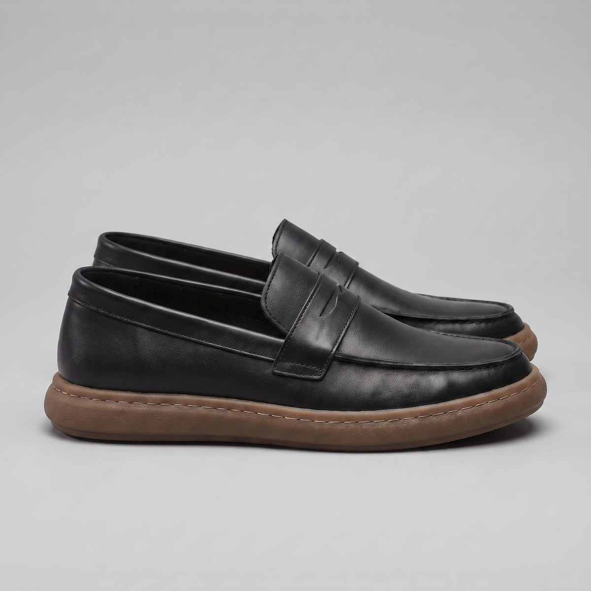 Herren Kunstlederloafer Vintage mit Penny-Riegel | Enno