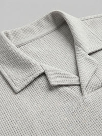 Herren Waffelstrickset mit Kubakragen | Egon