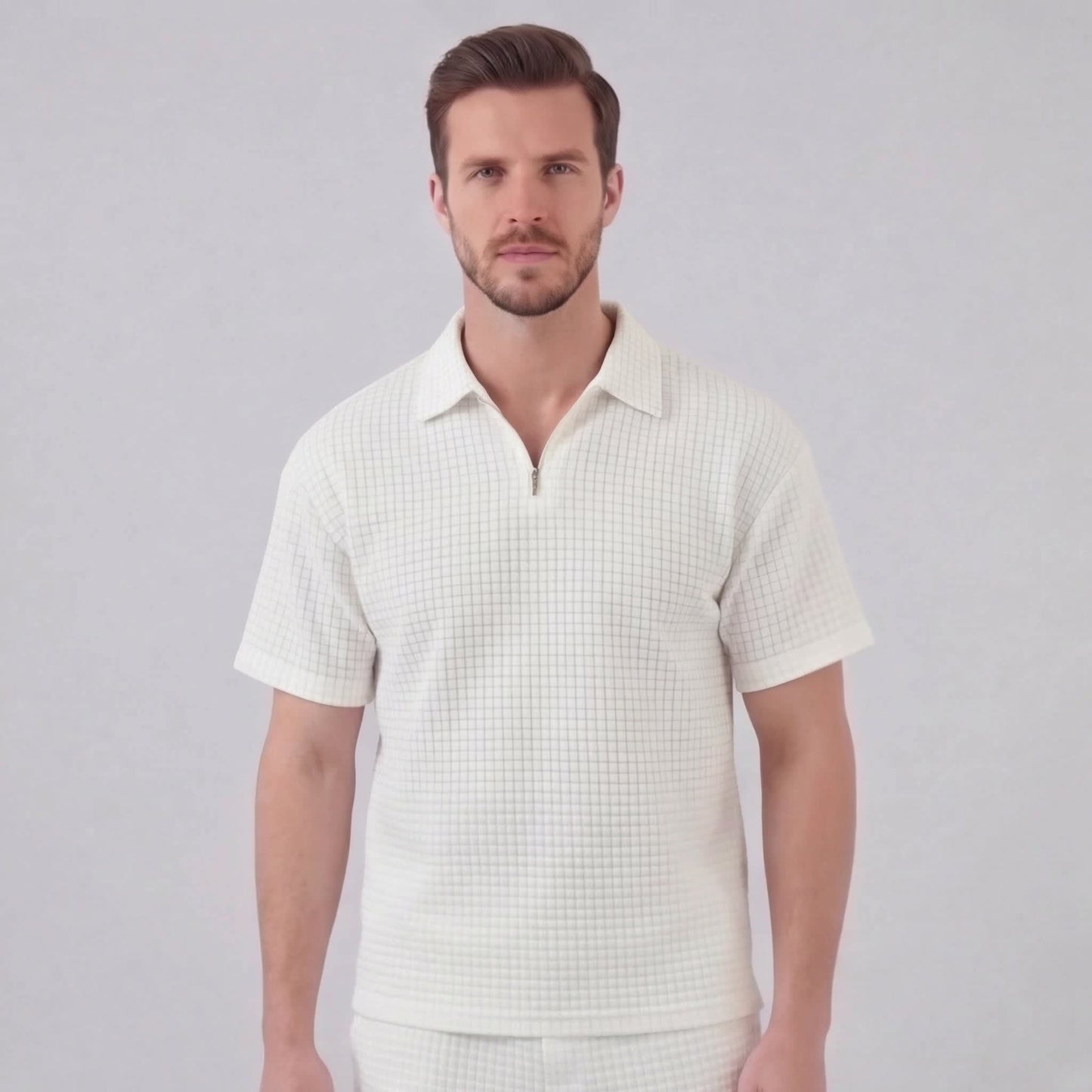 Herren Waffelstrickset mit Reißverschluss | Elias_16