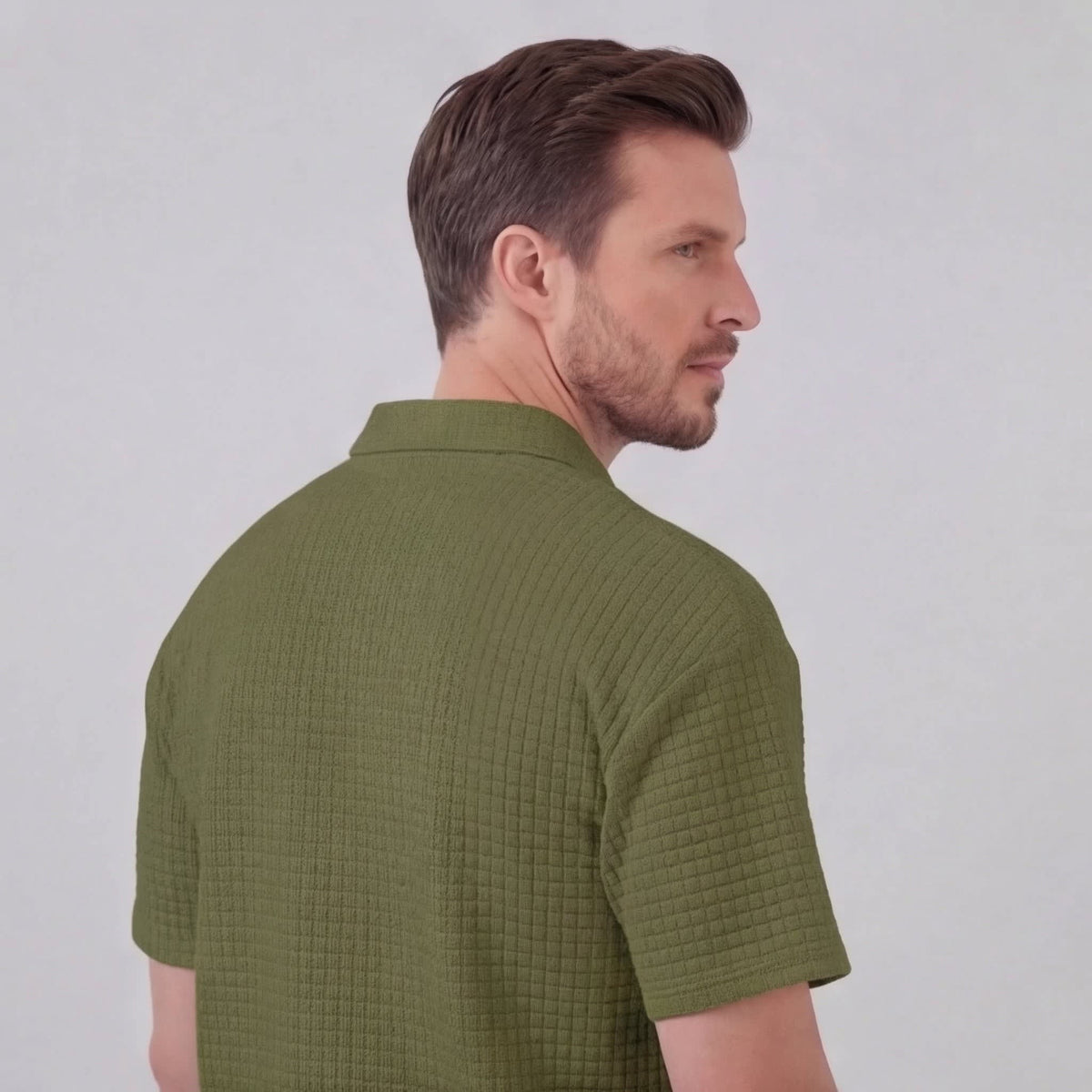 Herren Waffelstrickset mit Reißverschluss | Elias