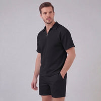 Herren Waffelstrickset mit Reißverschluss | Elias