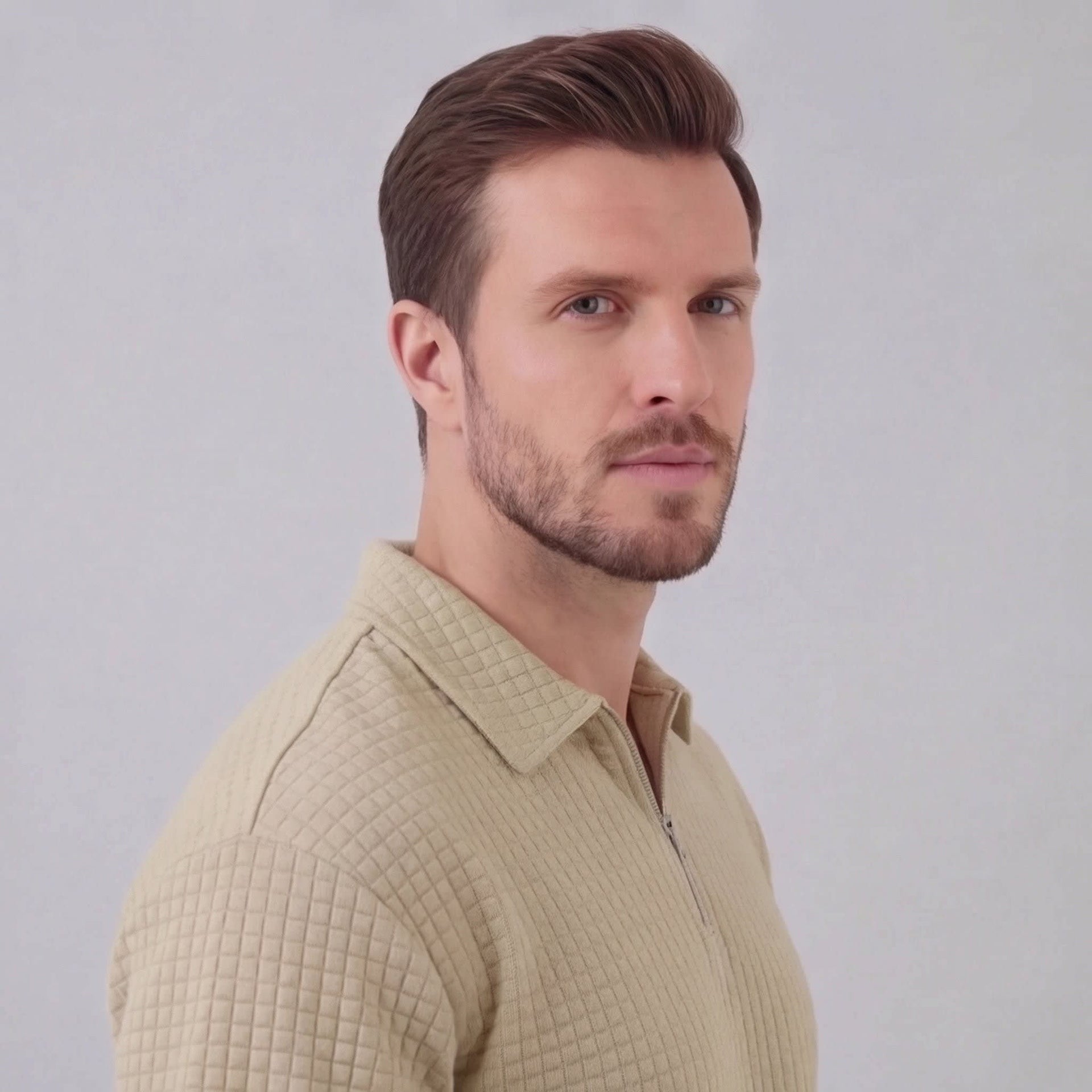Herren Waffelstrickset mit Reißverschluss | Elias