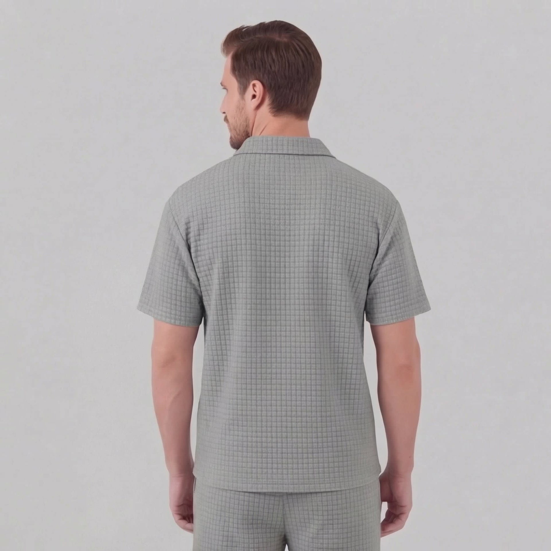Herren Waffelstrickset mit Reißverschluss | Elias