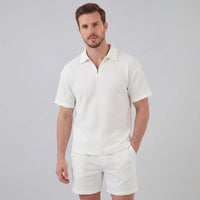 Herren Waffelstrickset mit Reißverschluss | Elias