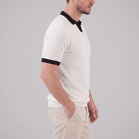 Herren Strickpolo mit Kontrastkragen | Raimund