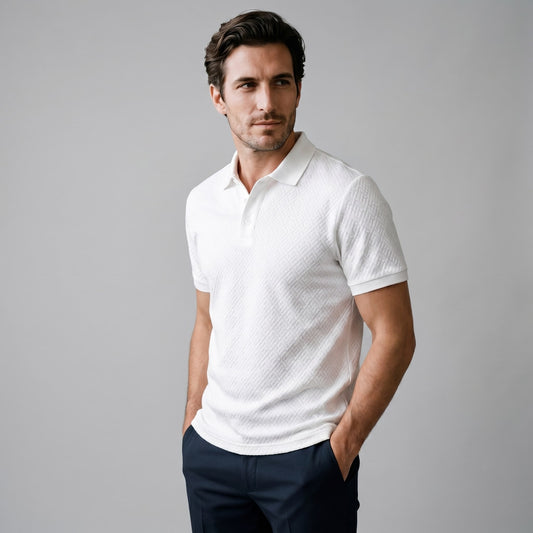 Herren Poloshirt mit Jacquard-Struktur | Rainer_1