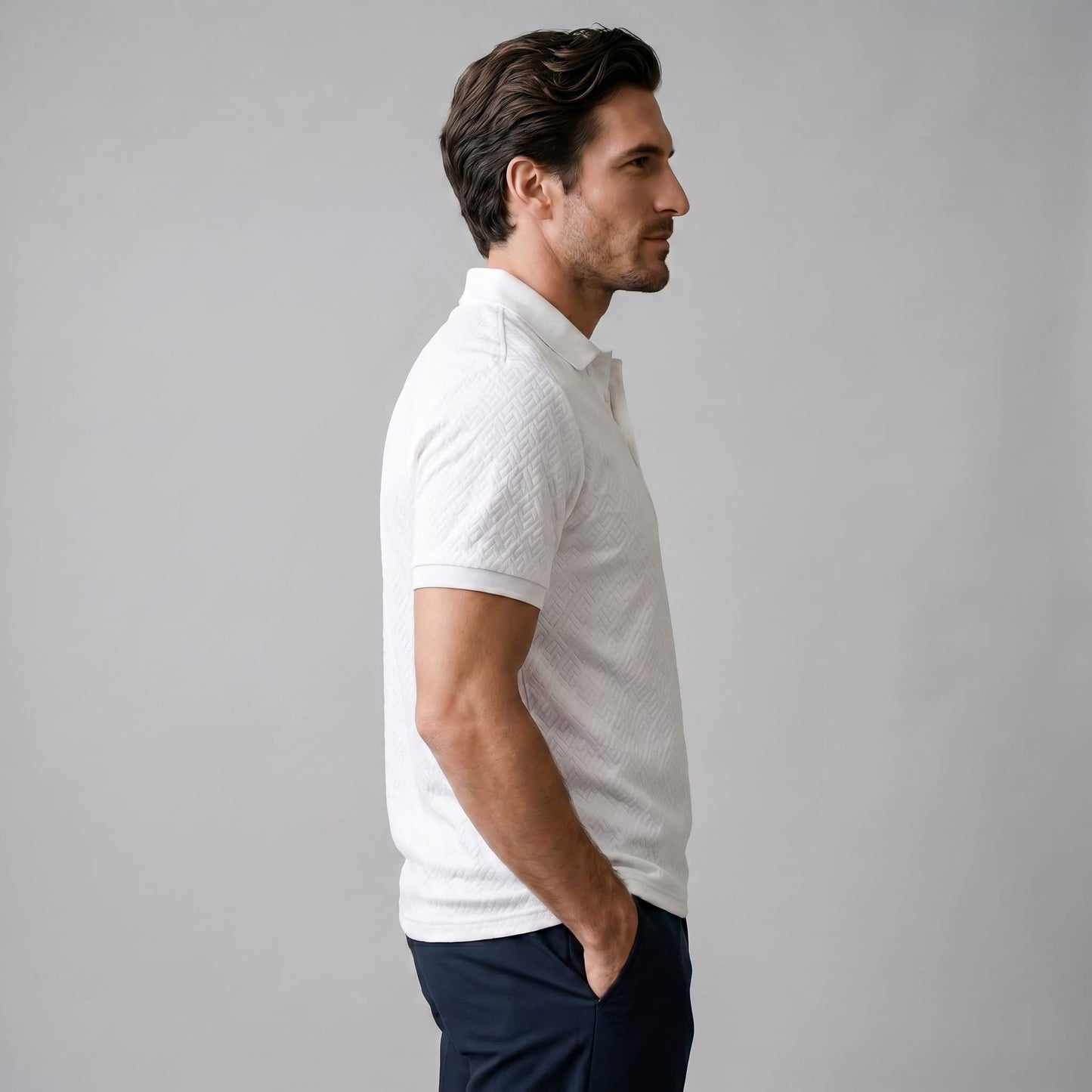 Herren Poloshirt mit Jacquard-Struktur | Rainer_2