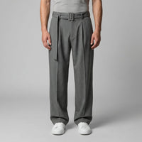 Herren Bundfaltenhose mit Stoffgürtel | Artur