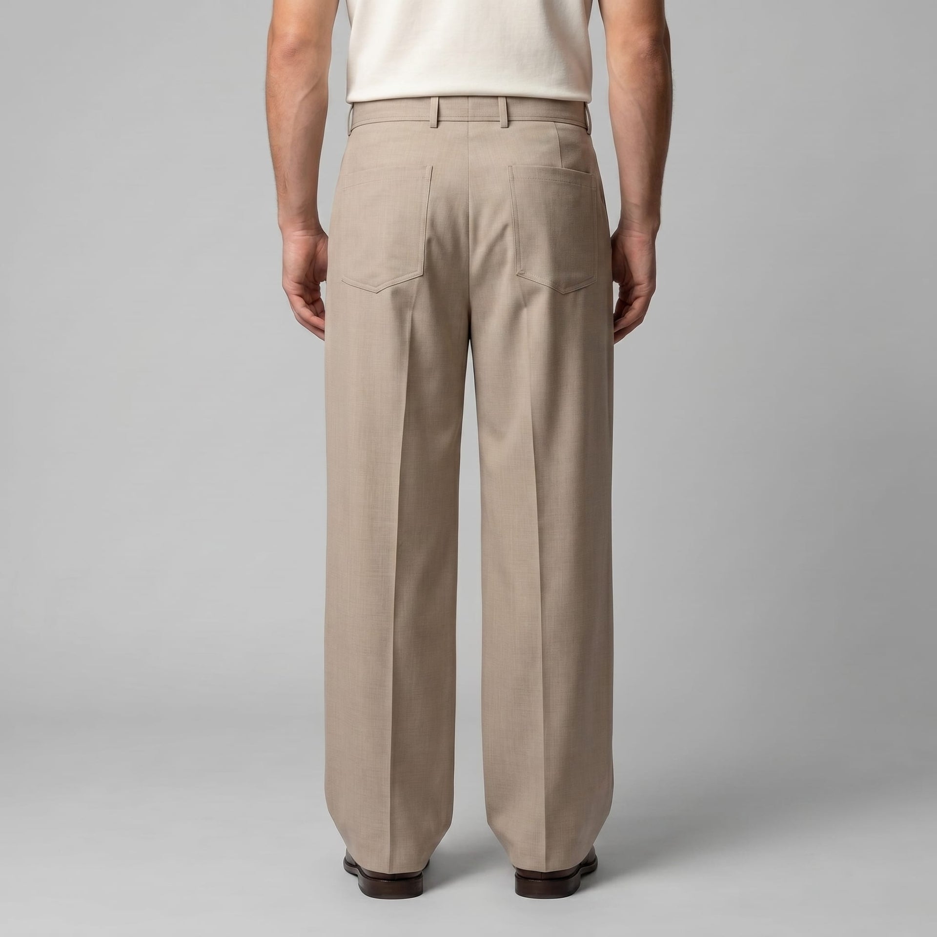Herren Bundfaltenhose mit Stoffgürtel | Artur