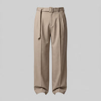 Herren Bundfaltenhose mit Stoffgürtel | Artur