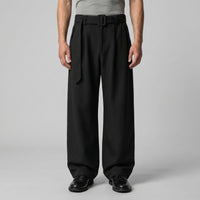 Herren Bundfaltenhose mit Stoffgürtel | Artur