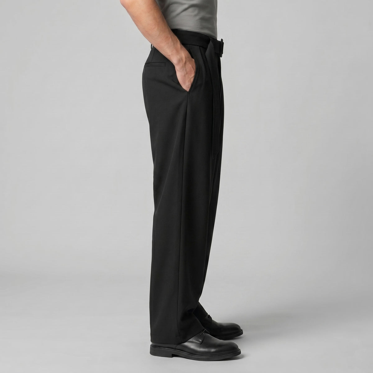 Herren Bundfaltenhose mit Stoffgürtel | Artur