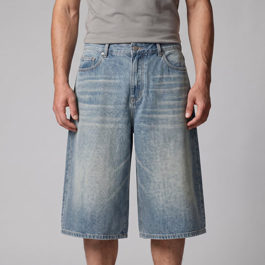 Herren Jeansshorts mit weitem Bein und Fünf-Taschen-Schnitt | Diethelm_1