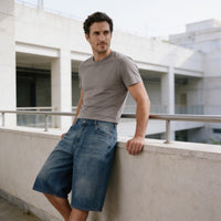 Herren Jeansshorts mit weitem Bein und Fünf-Taschen-Schnitt | Diethelm