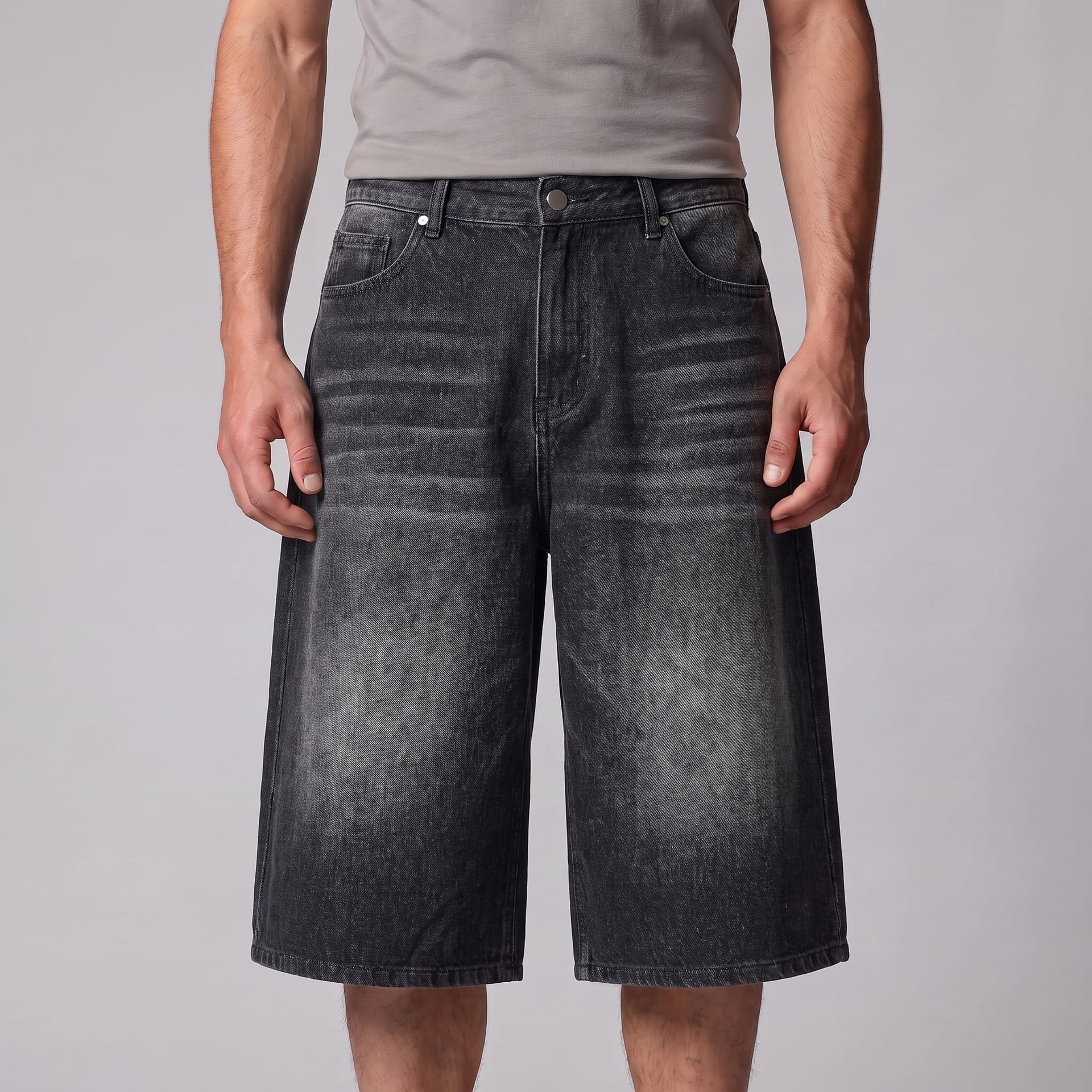 Herren Jeansshorts mit weitem Bein und Fünf-Taschen-Schnitt | Diethelm