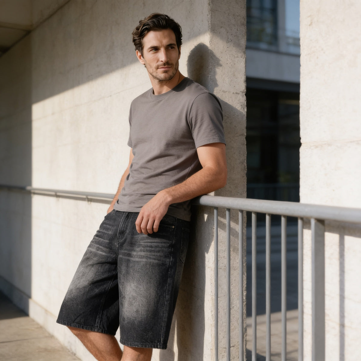 Herren Jeansshorts mit weitem Bein und Fünf-Taschen-Schnitt | Diethelm_18