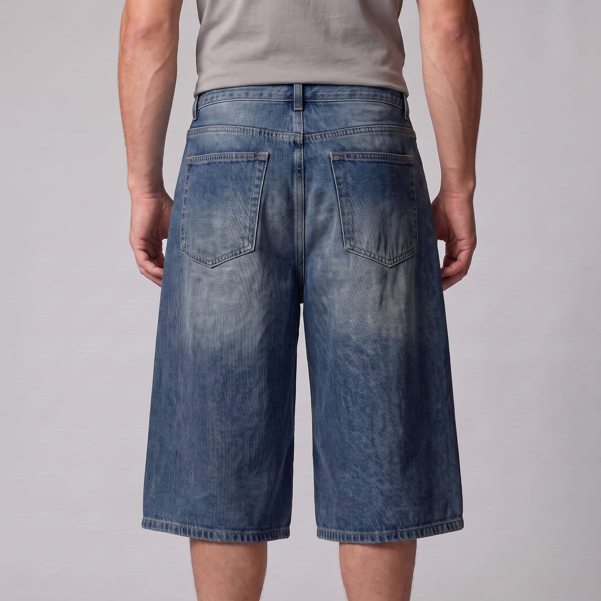 Herren Jeansshorts mit weitem Bein und Fünf-Taschen-Schnitt | Diethelm