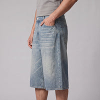 Herren Jeansshorts mit weitem Bein und Fünf-Taschen-Schnitt | Diethelm