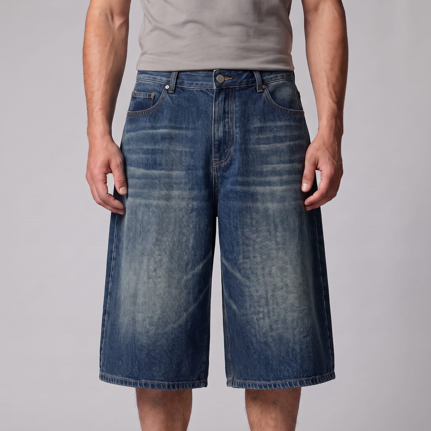 Herren Jeansshorts mit weitem Bein und Fünf-Taschen-Schnitt | Diethelm_7
