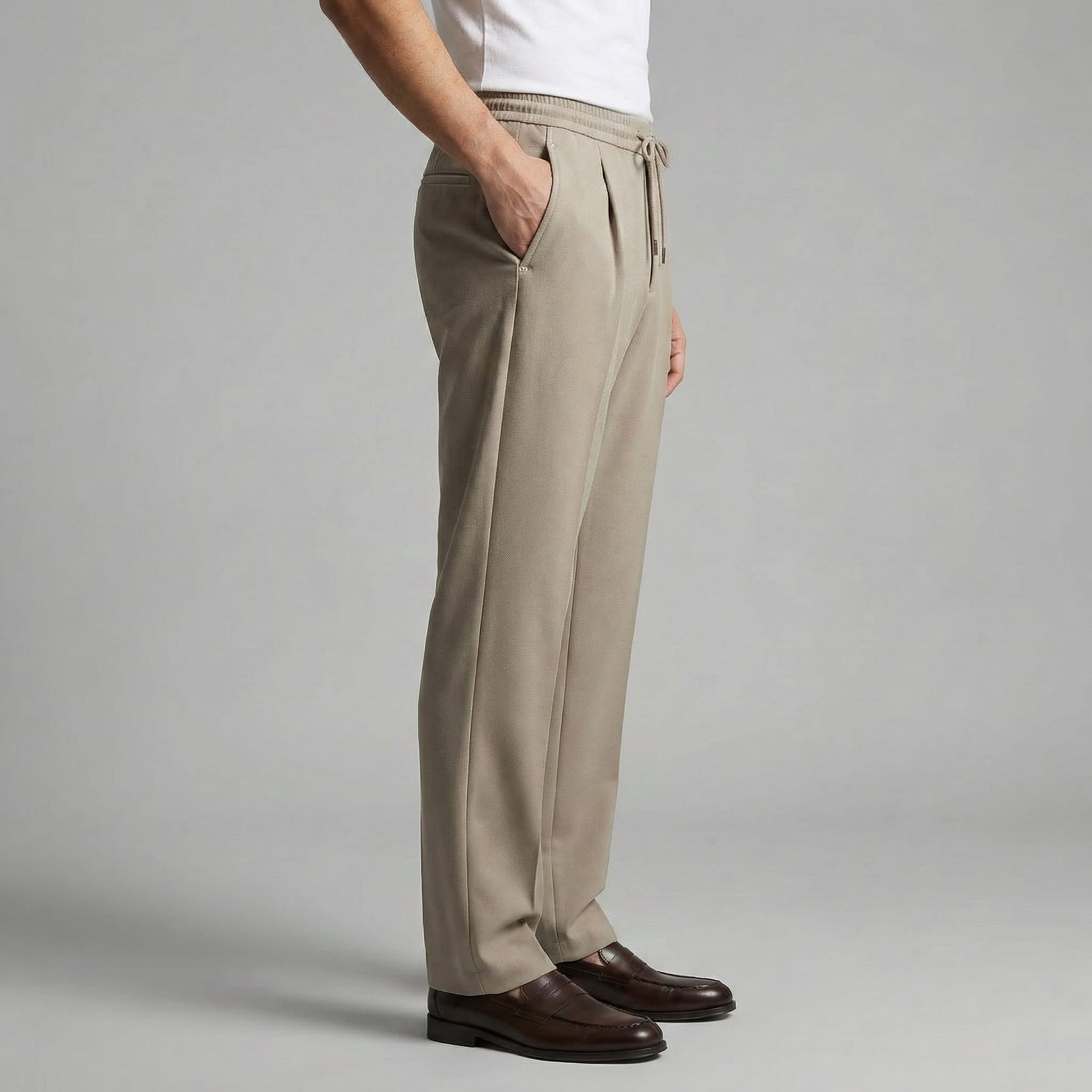 Herren Bundfaltenhose mit Kordelzug | Arthur
