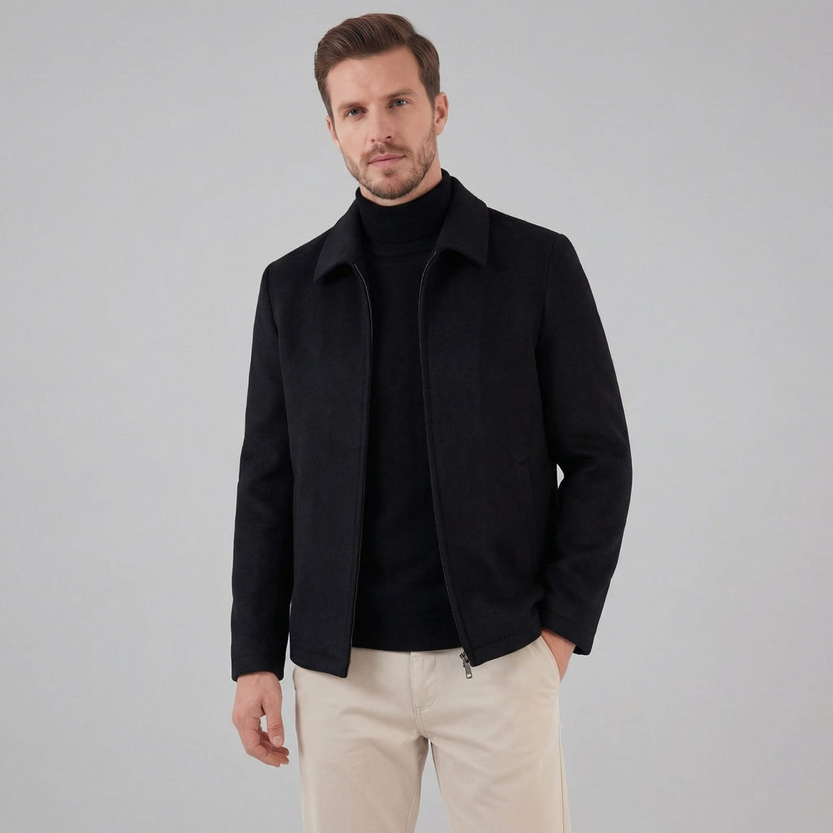 Herren Wolljacke mit Hemdkragen | Anselm_6