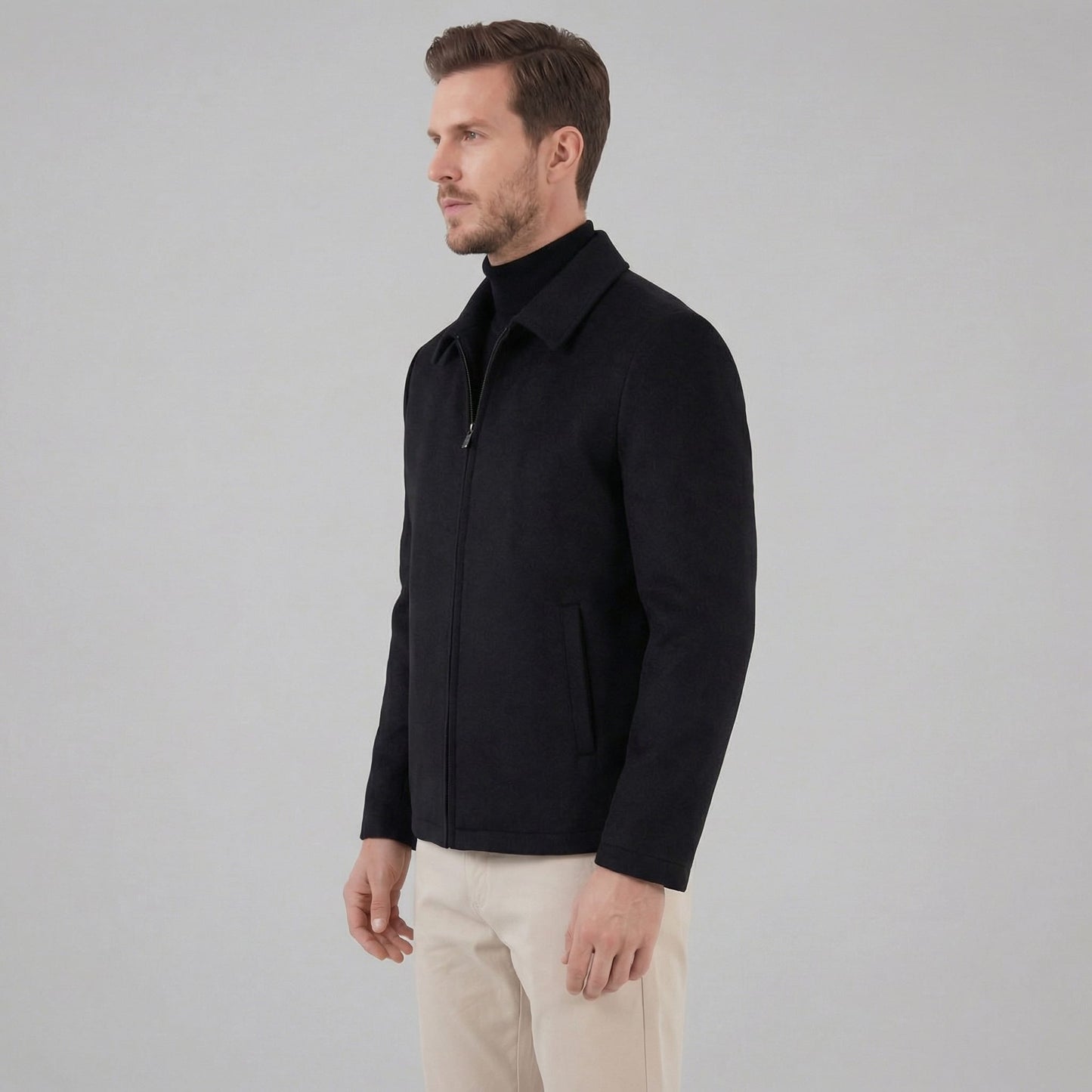 Herren Wolljacke mit Hemdkragen | Anselm_7