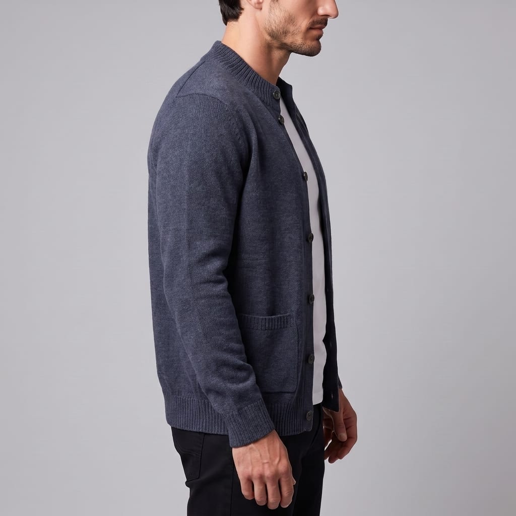 Herren Wollstrickjacke mit Stehkragen | Theodor_11