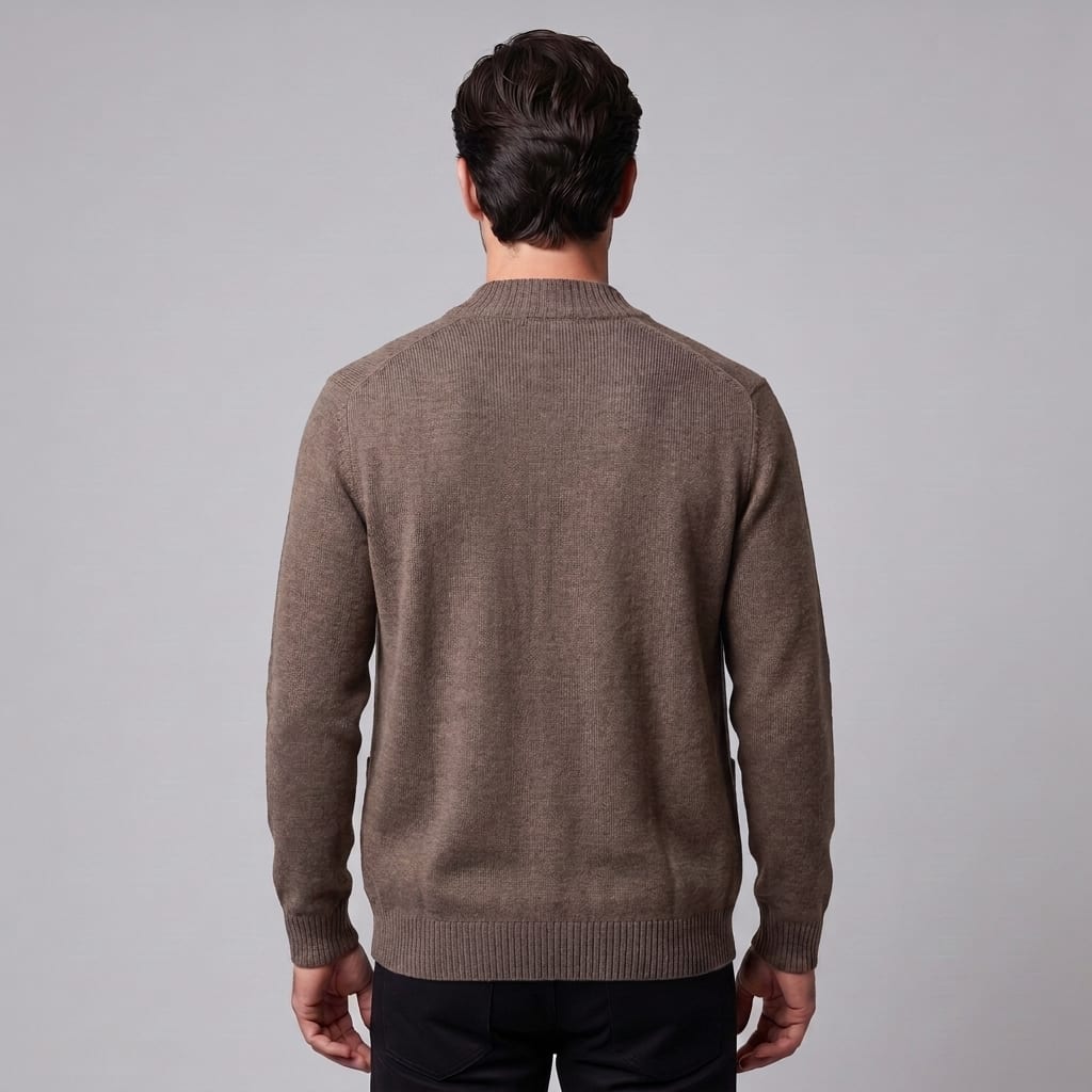 Herren Wollstrickjacke mit Stehkragen | Theodor