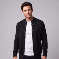 Herren Wollstrickjacke mit Stehkragen | Theodor