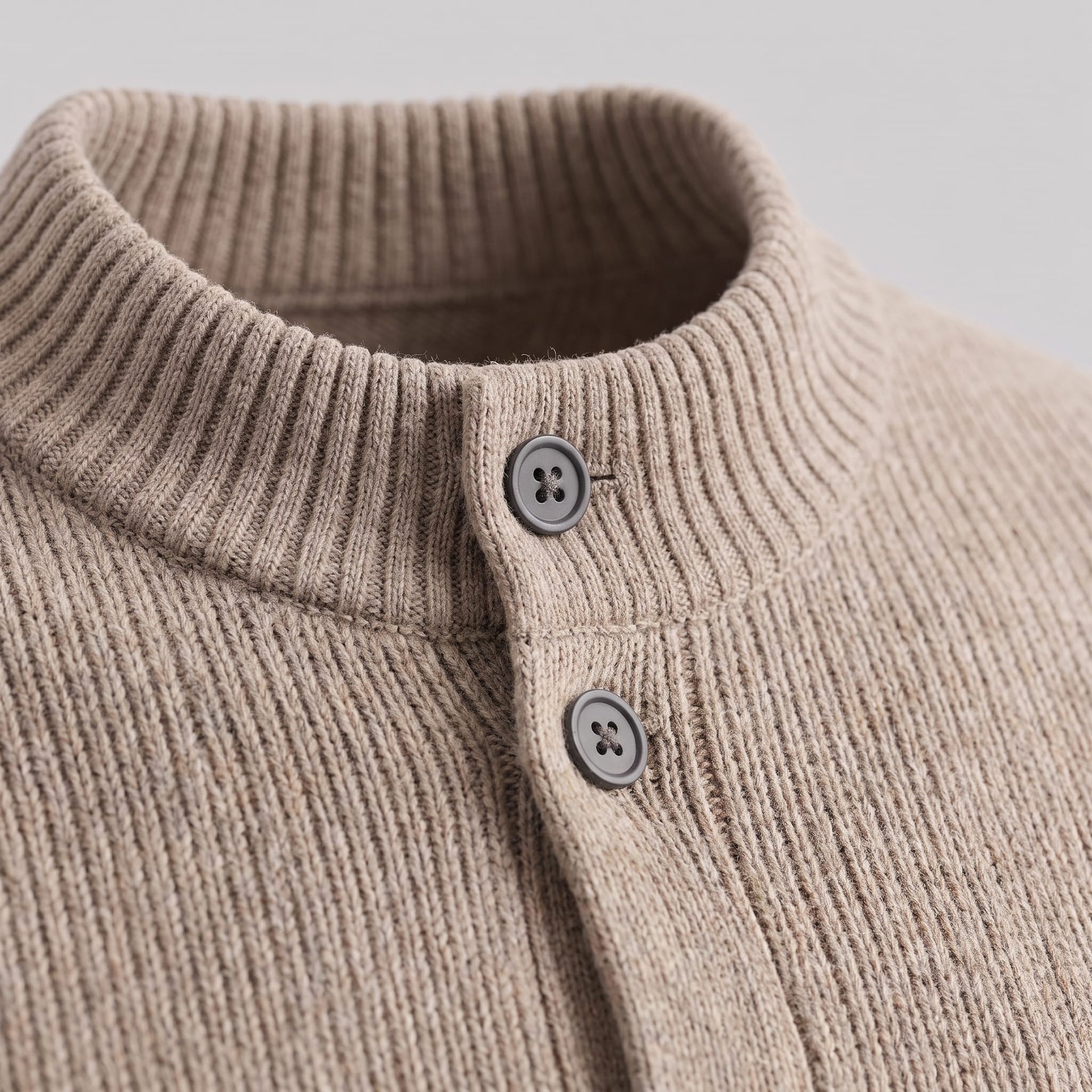 Herren Wollstrickjacke mit Stehkragen | Theodor