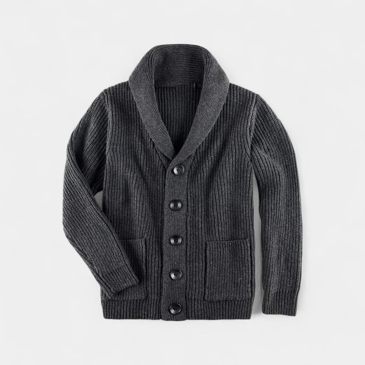 Herren Wollstrickjacke mit Schalkragen | Andreas