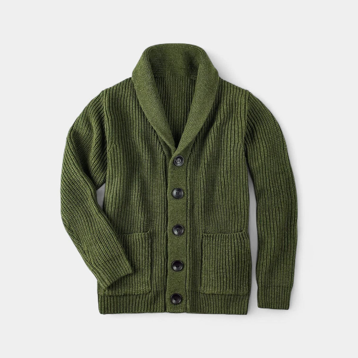 Herren Wollstrickjacke mit Schalkragen | Andreas