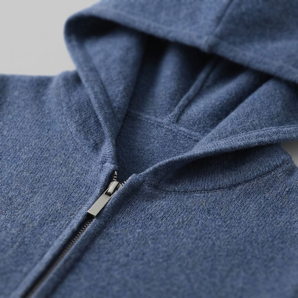 Herren Wollstrickjacke mit Kapuze und Reißverschluss | Thilo_10