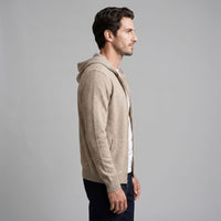 Herren Wollstrickjacke mit Kapuze und Reißverschluss | Thilo