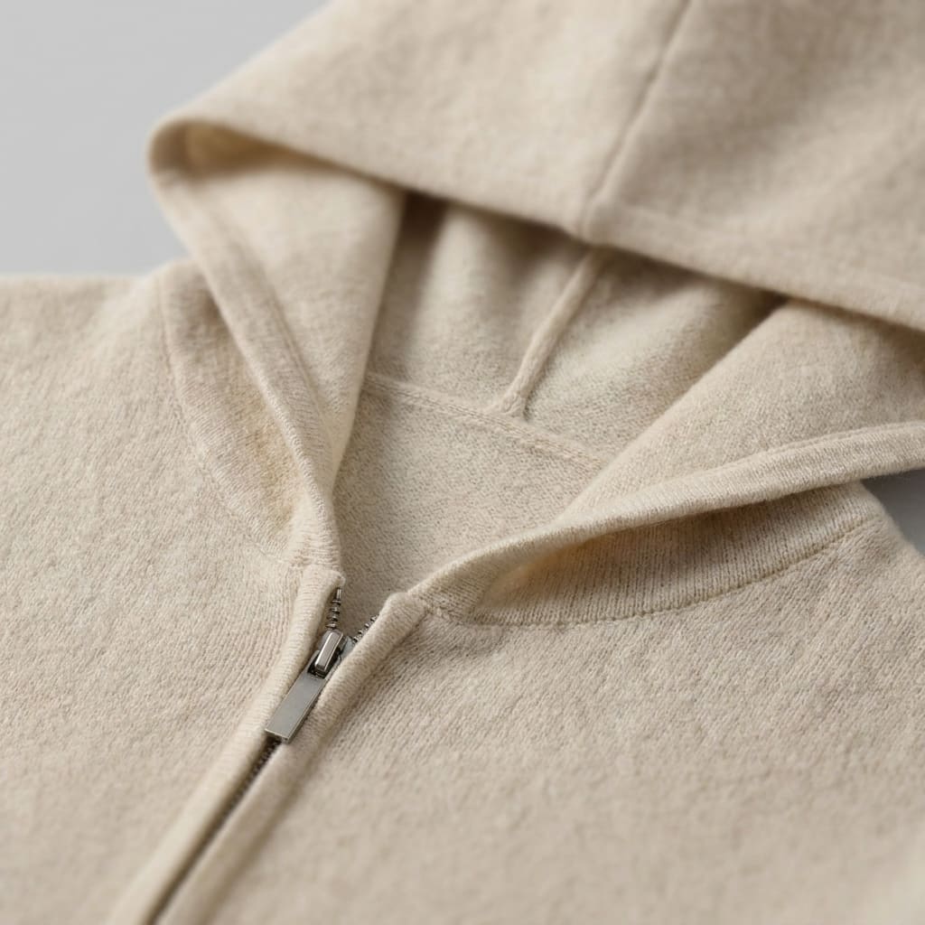 Herren Wollstrickjacke mit Kapuze und Reißverschluss | Thilo