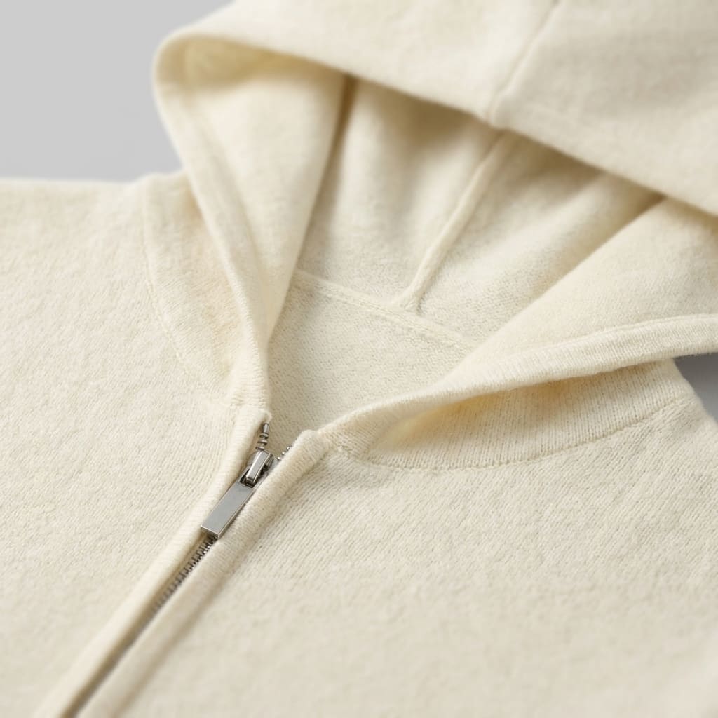 Herren Wollstrickjacke mit Kapuze und Reißverschluss | Thilo