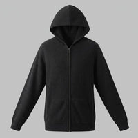 Herren Wollstrickjacke mit Kapuze und Reißverschluss | Thilo