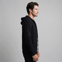 Herren Wollstrickjacke mit Kapuze und Reißverschluss | Thilo