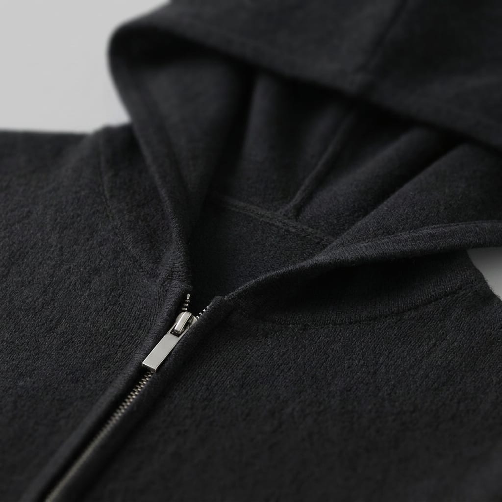 Herren Wollstrickjacke mit Kapuze und Reißverschluss | Thilo