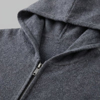 Herren Wollstrickjacke mit Kapuze und Reißverschluss | Thilo