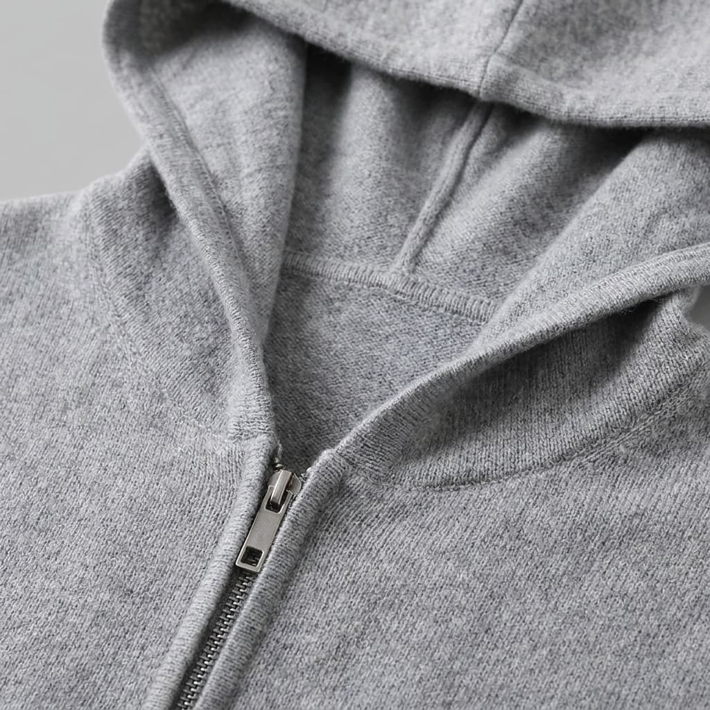 Herren Wollstrickjacke mit Kapuze und Reißverschluss | Thilo_5