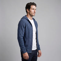 Herren Wollstrickjacke mit Kapuze und Reißverschluss | Thilo