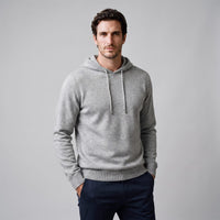 Herren Wollpullover mit Kapuze und Kordelzug | Thomas