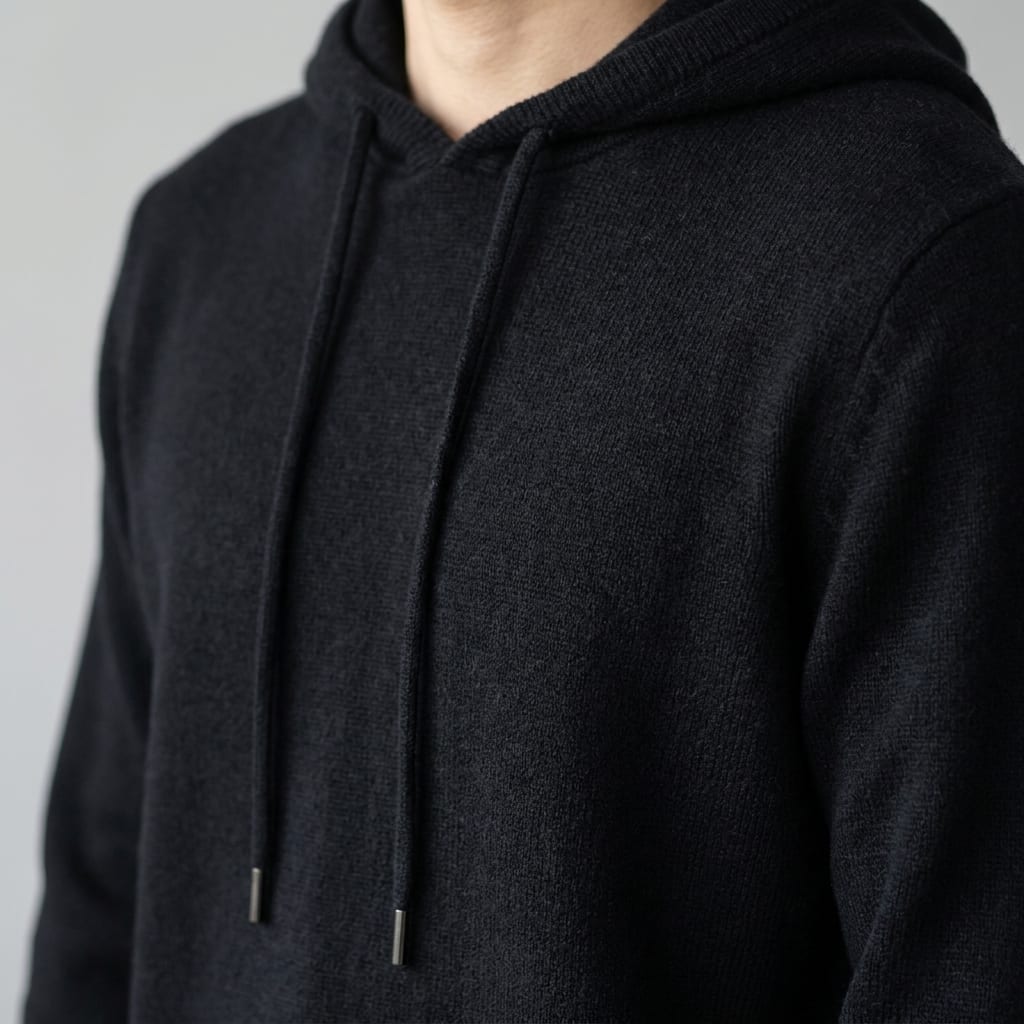 Herren Wollpullover mit Kapuze und Kordelzug | Thomas