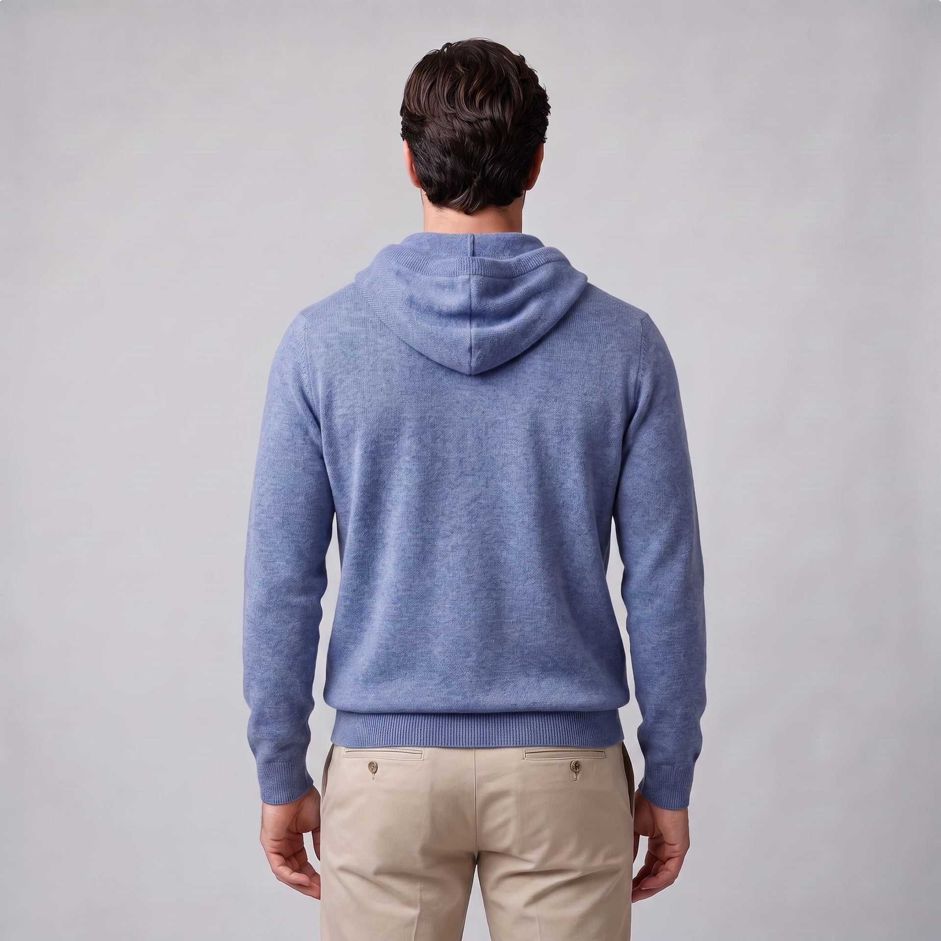 Herren Wollpullover mit Kapuze und Kordelzug | Thomas